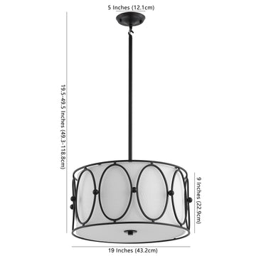 Violetta 19" Metal LED Pendant - JONATHAN Y